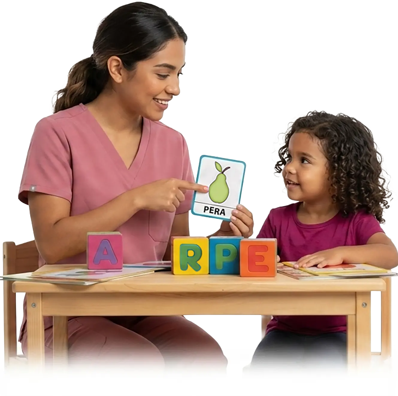Terapeuta con niña
