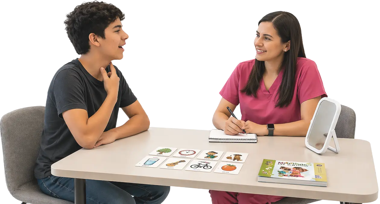 Terapeuta con niña